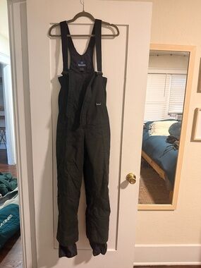 Vintage Edelweiss Ski Bibs Women’s Size 10 Black Snow Pants